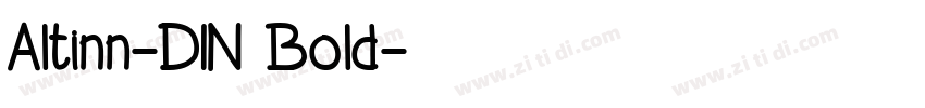 Altinn-DIN Bold字体转换